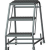 Ballymore 28 1-2 in H Steel Rolling Ladder, 3 Steps, 450 lb Load Capacity 318GSU