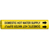 Brady Pipe Marker,Domestic Hot Water Supply,Y, 4053-B 4053-B