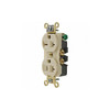 Hubbell Wiring Device-Kellems Combo Device,Ivory,20 A,2P3W,Bk;Sd,1PK HBL5492I