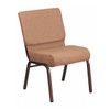 Hercules Church Chair, 21-1/4 in W 25" L 33" H, Fabric Seat