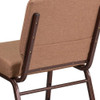 Hercules Church Chair, 21-1-4 in W 25" L 33" H, Fabric Seat  FD-CH0221-4-CV-BN-GG