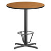 Round Laminate Table, 36" W, 36" L, 43.125" H, Laminate, Wood Grain