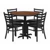 Flash Furniture Round Table Set, Laminate Top, Wood Grain HDBF1032-GG
