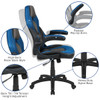 Flash Furniture Gaming Chair, Padded Flip-up, Blue CH-00095-BL-GG