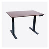 48 in  3-Stage Dual Motor Electric Stand Up Desk - Black / Dark Walnut