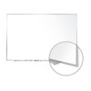 Dry Erase Board, Plastic, 48 5/8 in, 60 5/8 in, Aluminum Frame, White, Gloss