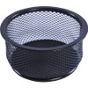 Lorell Mesh Wire Pencil Cup Holder - 3.8" Height x 2.1" Width - Steel - Black - 1 Each