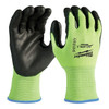 High Visibility Cut Level 2 Polyurethane Dipped Gloves - S,PR