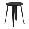 Flash Furniture Round 24" W, 24" L, 29" H, Metal Top, Black CH-51080-29-BK-GG
