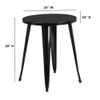 Flash Furniture Round 24" W, 24" L, 29" H, Metal Top, Black CH-51080-29-BK-GG