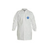 Disposable Lab Frock, S, Tyvek(R) 400, Snaps, Elastic Cuff, Serged Seam, 30 PK