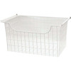 Easy Track 12 In. White Wire Sliding Basket 1312