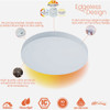 Halo 14 In. CCT & Lumen Selectable LED Round Disc Surface Mount Downlight SMX14RLSFSD2W 532509