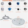 Halo 18 In. CCT & Lumen Selectable LED Round Disc Surface Mount Downlight SMX18RLSFSD2W 537388