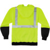 Ergodyne Sweatshirt,Lime,Class 2,Black Front,L 8293