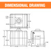 Buyers Products 30 Gallon Square Storage Tank - 24x19x22 Inch 82123909