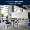 Square Folding Table, 33.5" W, 33.5" L, 27.75" H, Vinyl Top, Black  JB-1-GG