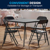 Square Folding Table, 33.5" W, 33.5" L, 27.75" H, Vinyl Top, Black  JB-1-GG
