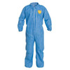 Dupont Collared Disposable Coverall, M, Blue, SMS, zipper PB125SBUMD002500