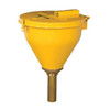 Justrite SelfClosingFunnel,16inH,Ylw,Steel 08227