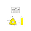 Hhip WCMX06T308R-53 Coated Carbide Drilling Insert 6015-0008