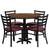 Flash Furniture Round Table Set, Laminate Top, Wood Grain HDBF1008-GG