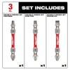 SHOCKWAVE Impact Duty PH2-SQ2-T25 Double Ended Bits 3PC  48-32-4319