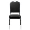 Flash Furniture Black Vinyl Banquet Chair,PK4 4-FD-C01-SILVERVEIN-BK-VY-GG