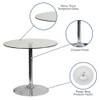 Round Cafe Table, 31.5" W, 31.5" L, 29" H, Glass Top, Clear  CH-7-GG