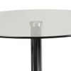 Round Cafe Table, 31.5" W, 31.5" L, 29" H, Glass Top, Clear  CH-7-GG