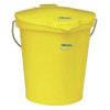 Vikan Round Pail Lid, 12 1-4 in Dia, Yellow, Polypropylene 56876