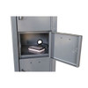 Cell Phone Locker, 9 in W, 9 in D, 66 5-8 in H, (1) Wide, (10) Tier, Gray  10Y618