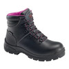 Women's 6-Inch Work Boot, 10 M, Steel Toe, 6 in H, Black, A8124