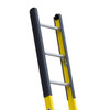 14 ft Overall H, Manhole Ladder, Fiberglass, Yellow Finish, 375 lb Load Capacity  FE8914