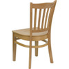 Hercules Restaurant Chair, Wood Back, 17-1-2 in W 20-3-4" L 34-1-2" H  XU-DGW0008VRT-NAT-GG