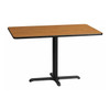 Rectangle Natural Laminate Table, Laminate Top, Wood Grain