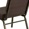 Hercules Church Chair, Brown Back, 21-1-4 in W 25" L 33" H, Fabric Seat  FD-CH0221-4-GV-S0819-GG