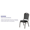 Flash Furniture Black Vinyl Banquet Chair,PK4 4-FD-C01-GOLDVEIN-BK-VY-GG