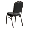 Flash Furniture Black Vinyl Banquet Chair,PK4 4-FD-C01-GOLDVEIN-BK-VY-GG