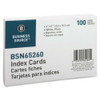 Business Source Plain Index Cards - 6" Width x 4" Length - 100 - Pack 65260 SPR-BSN65260