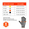 Ergodyne Nitrile, Gray, XL 12 PK 7043-12PR