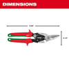 Milwaukee Tool Aviation Snip,10 "L,Right Cutting 48-22-4550