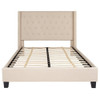 Flash Furniture Platform Bed,Riverdale,Full,Beige HG-34-GG