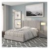 Flash Furniture Platform Bed,Riverdale,Full,Light Gray HG-42-GG
