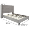 Flash Furniture Platform Bed,Riverdale,Full,Light Gray HG-42-GG