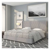 Flash Furniture Platform Bed,Riverdale,King,Light Gray HG-44-GG