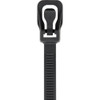 RETYZ EveryTie 8 In. Black Releasable Tie (100-Pack) EVT-S08BK-TA 510063