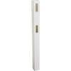 5 In. x 5 In. x 60 In. White Corner 2-Rail Fence Vinyl Post 182877 733798