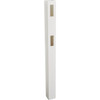 5 In. x 5 In. x 60 In. White End 2-Rail Fence Vinyl Post