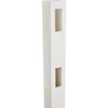 5 In. x 5 In. x 60 In. White End 2-Rail Fence Vinyl Post 182885 741492
